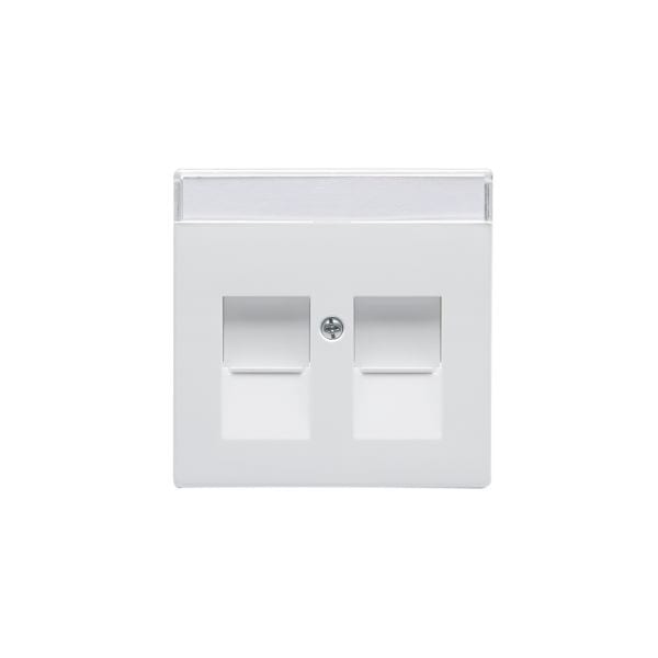 ABB Electrification - Impressivo sentral plate 2 X RJ45 STØVD Hvit