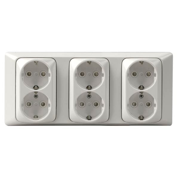 ABB Electrification - JUSSI INNFELT 3X DOBBEL STIKKONTAKT MED RAMME