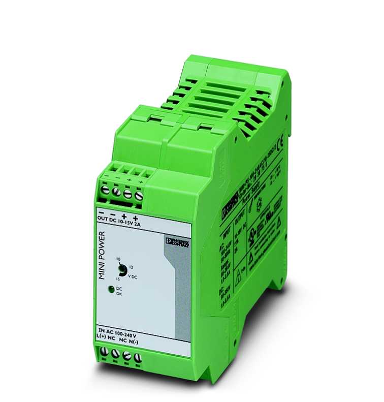 Phoenix Contact AS - MINI-PS-100-240AC/10-15DC/2 STRØMFORSYNING 10-15V DC 2 A