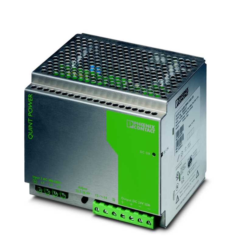 Quint - QUINT-PS-3X400-500AC/24DC/20 STRØMFORSYN. 3-FASE 24VDC 20A
