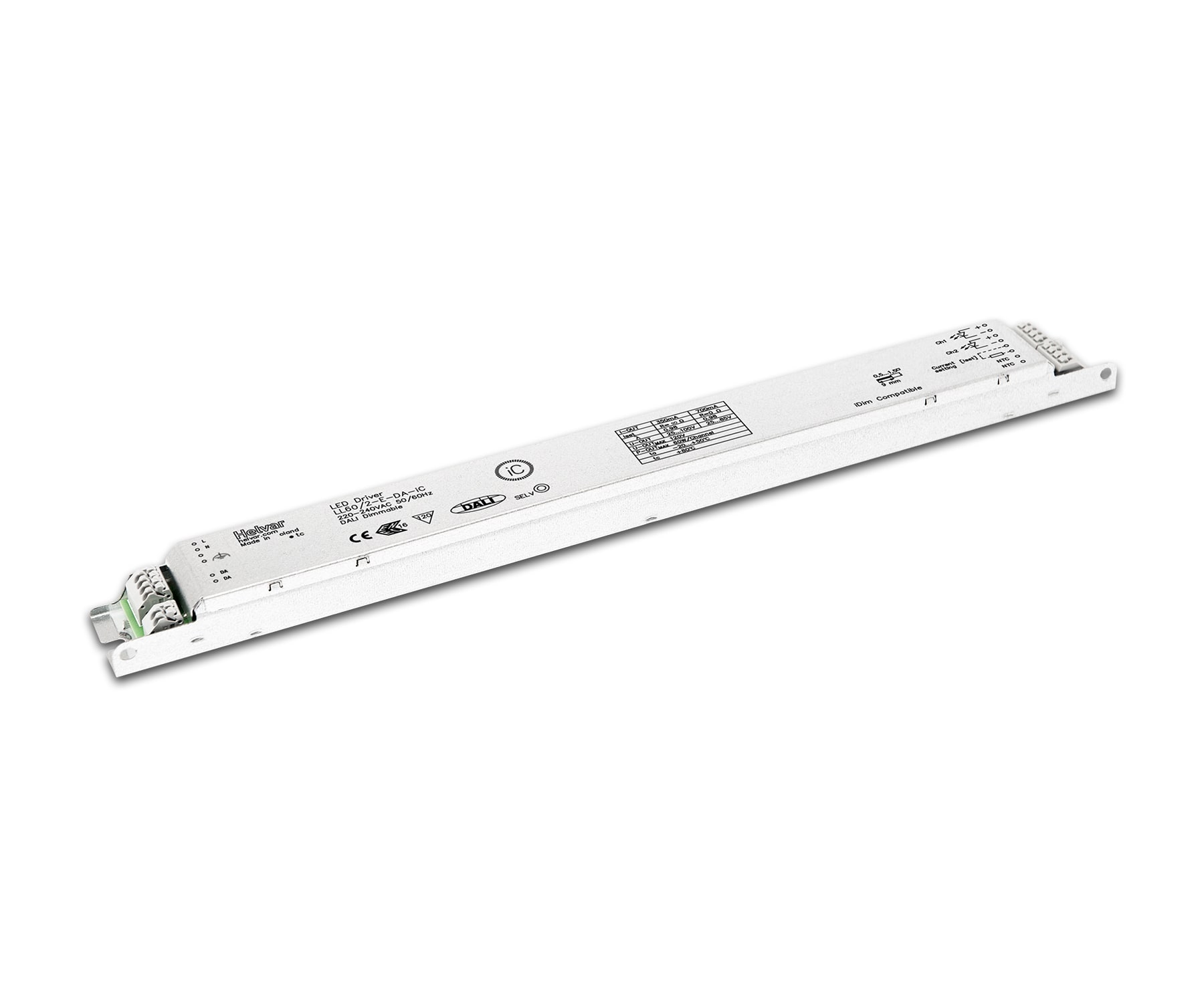 Helvar - LED driver 2x60w 700mA, eller 2x35w 350mA DALI og switch dim.