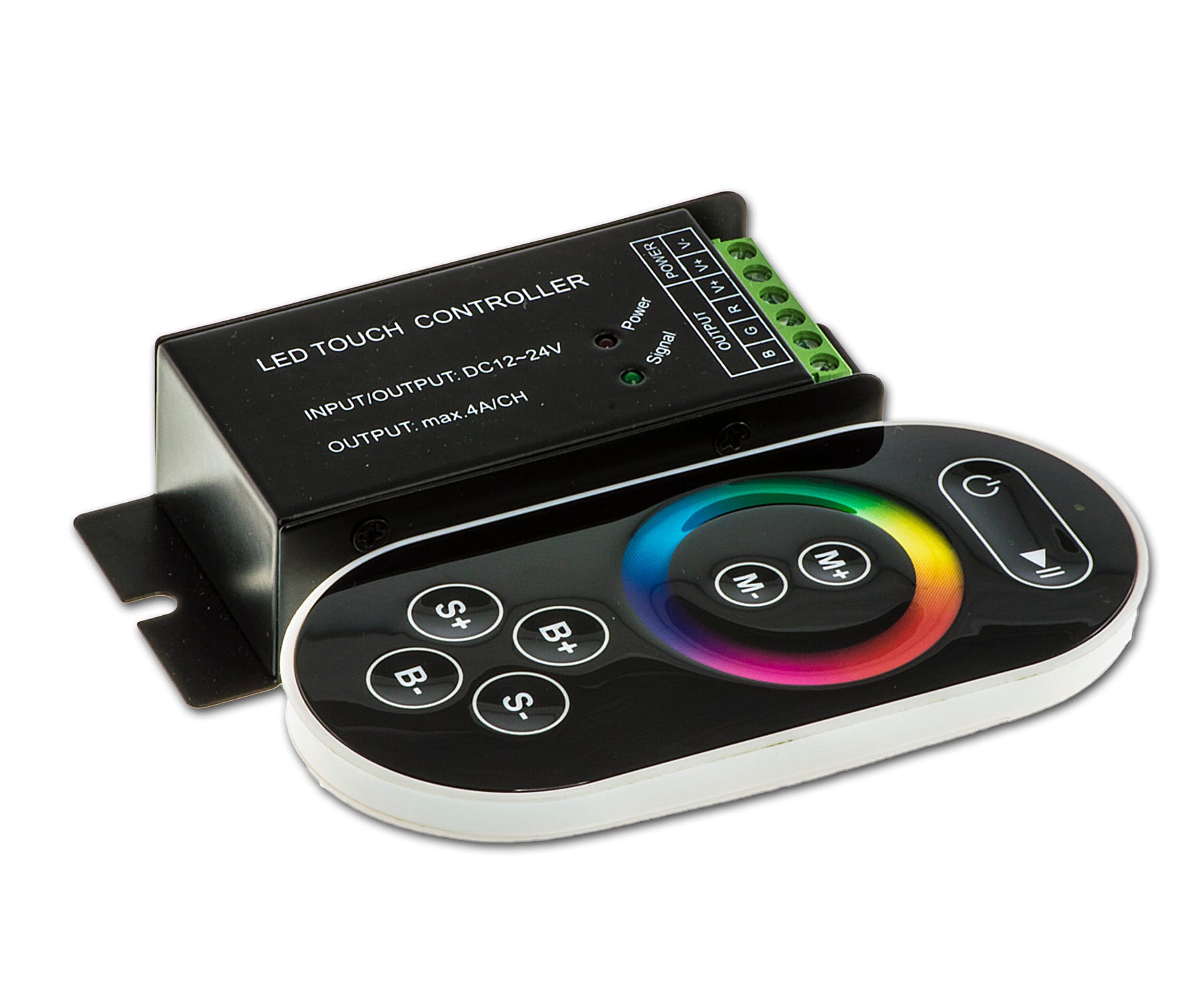 Vanpee - LED RGB CONTROLLER MED TRÅDLØS FJERNKONTROLL BOREA