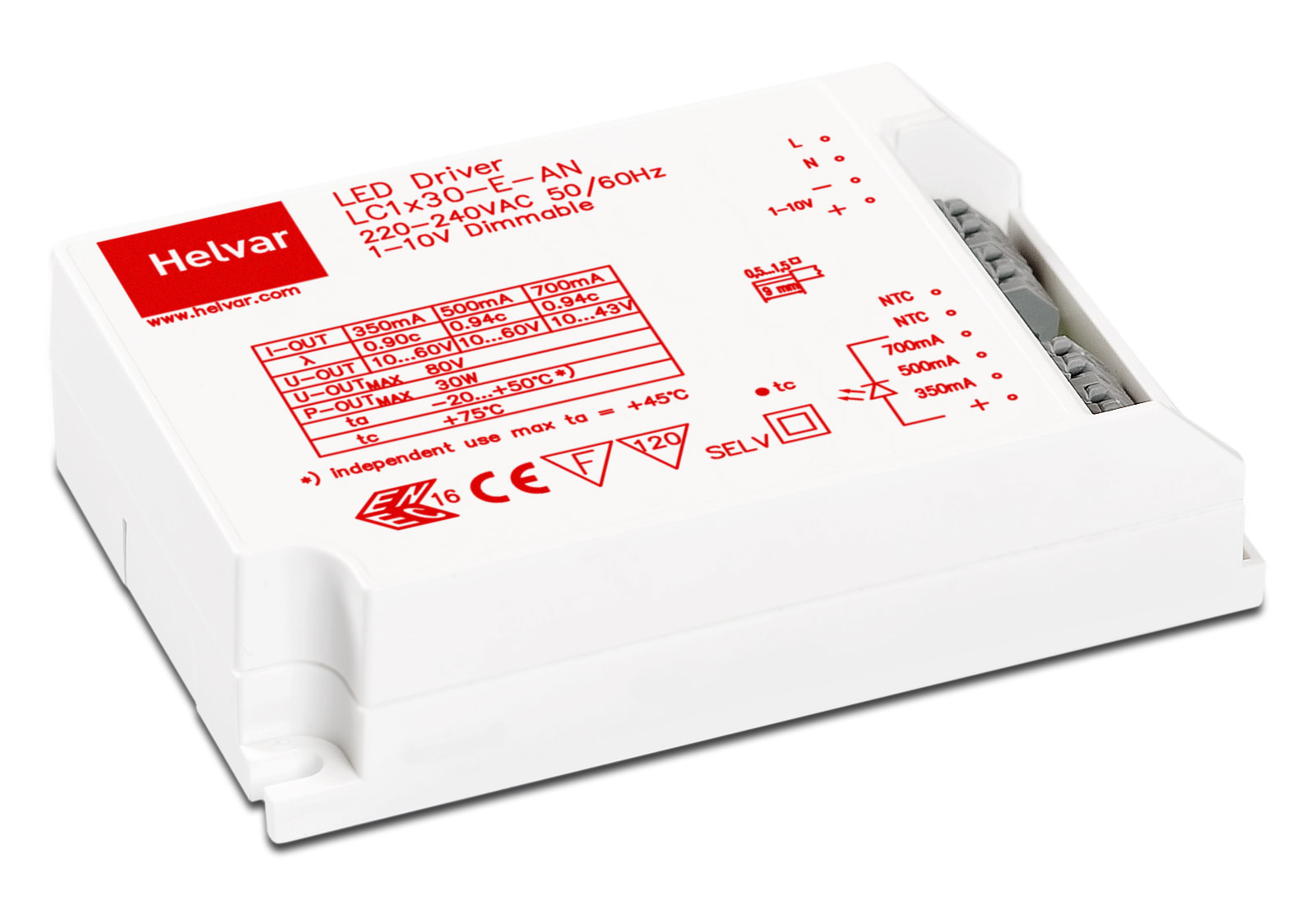 Helvar - LED driver 1x30W 1-10V