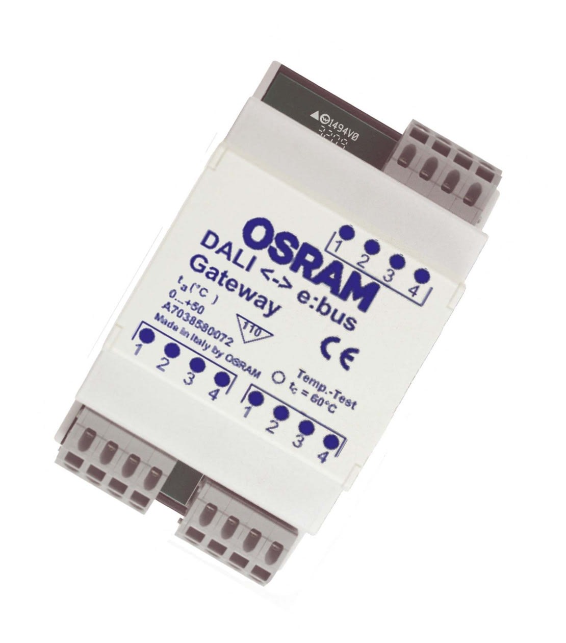 Osram - GATEWAY e:bus DALI, interface for e:bus til DALI system, DIN-skinnemontasje