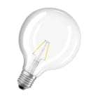 Osram - LED Lyspære Globe 2,5W LED Filament E27 sokkel, Klar, 2700K