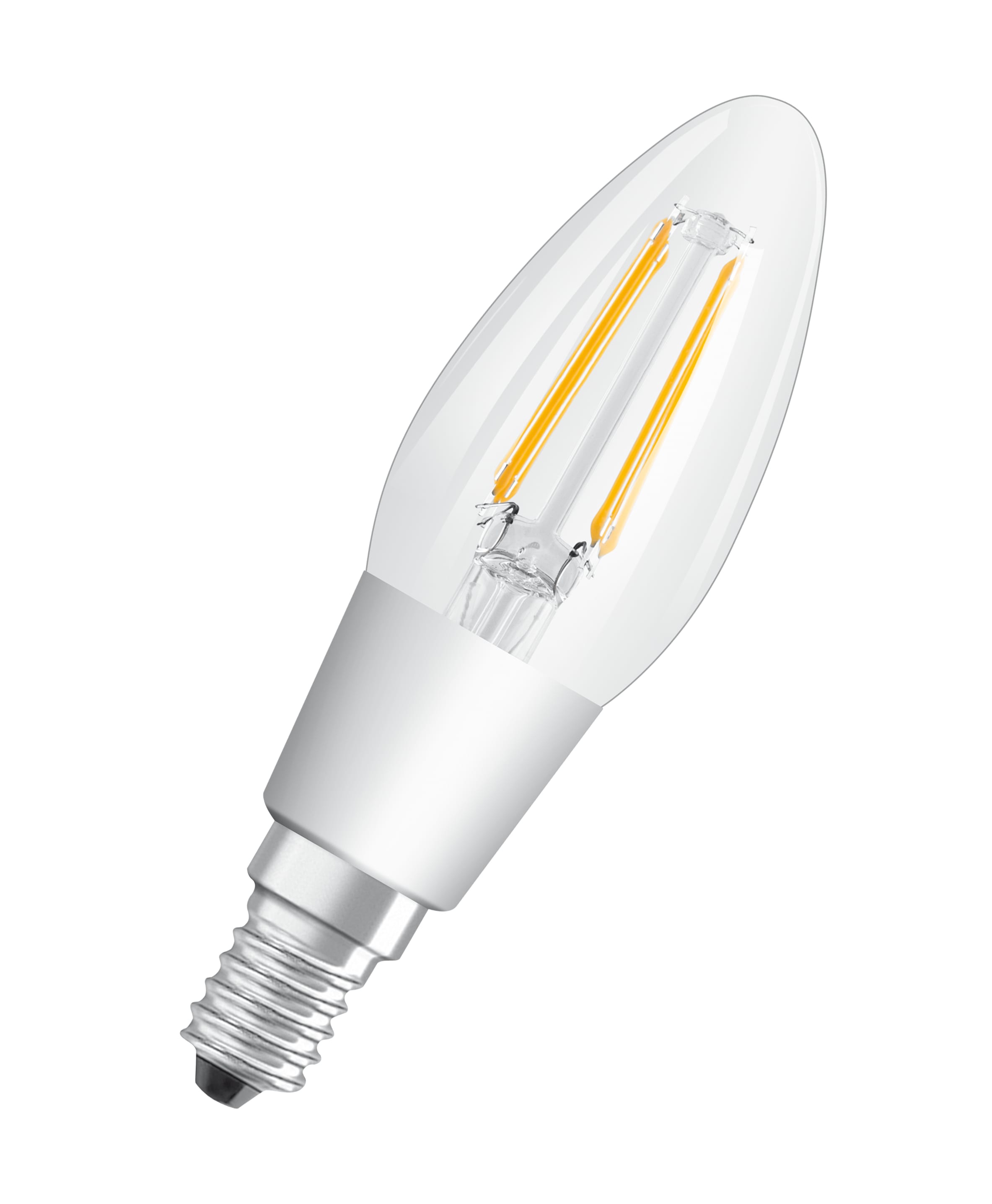 Osram - LED Lyspære+ CL B GLDFIL GLOWdim 4,5W/827,  Klar, E14 sokkel, 2700K