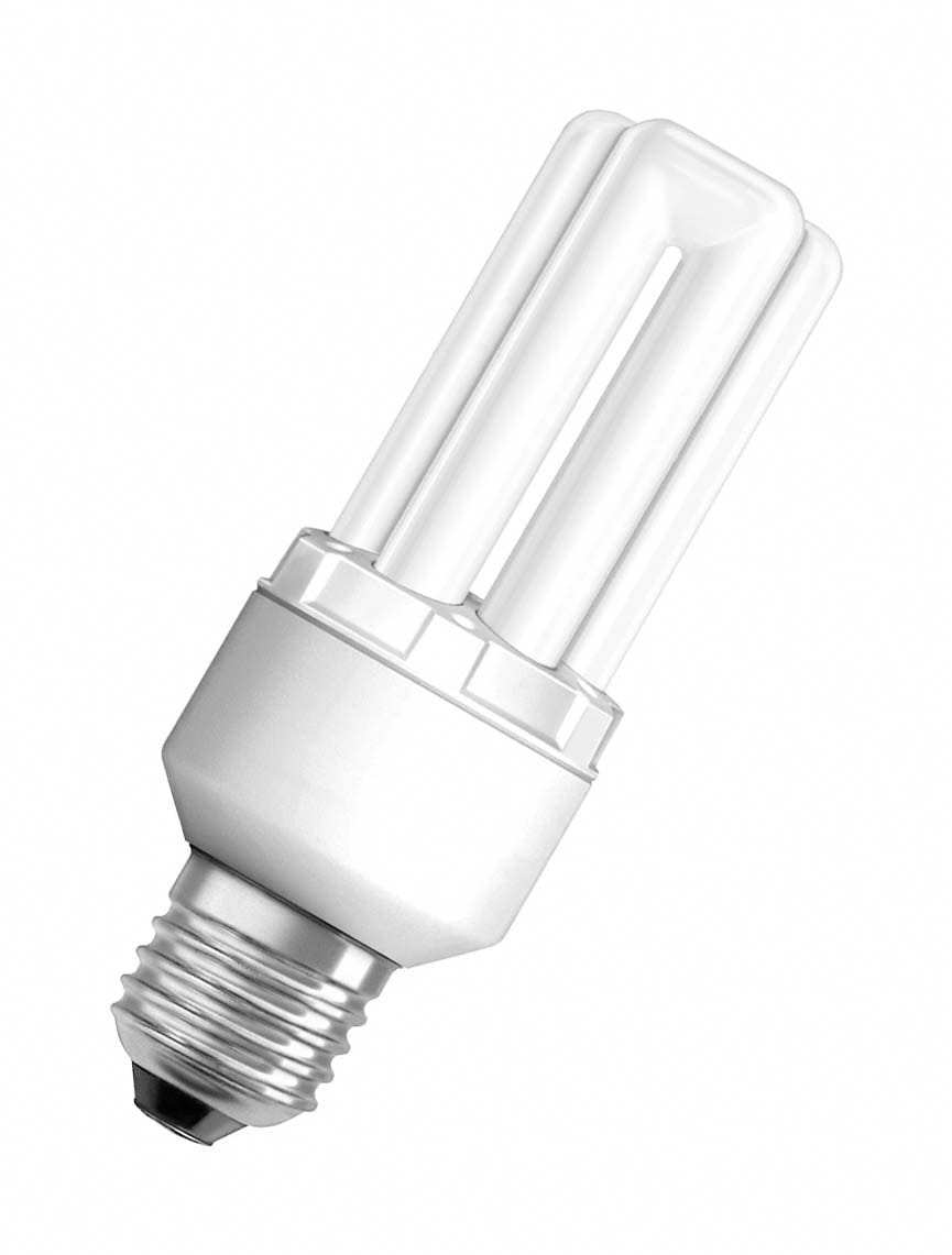 Osram - DULUX INTELLIGENT LONGLIFE STICK. E27 sokkel. 220-240 Volt. 18W - 840 Hvit