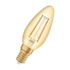 Osram - Vintage 1906 LED Classic B pære 825 farge, tilsvarer 13W, ikke dim, klar gull, 120lm, 1.4W/2500K E14