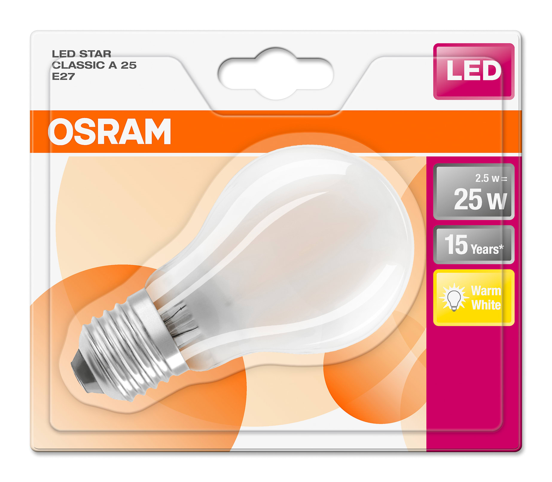 Osram - LEDpære CL A 25 2W MT E27