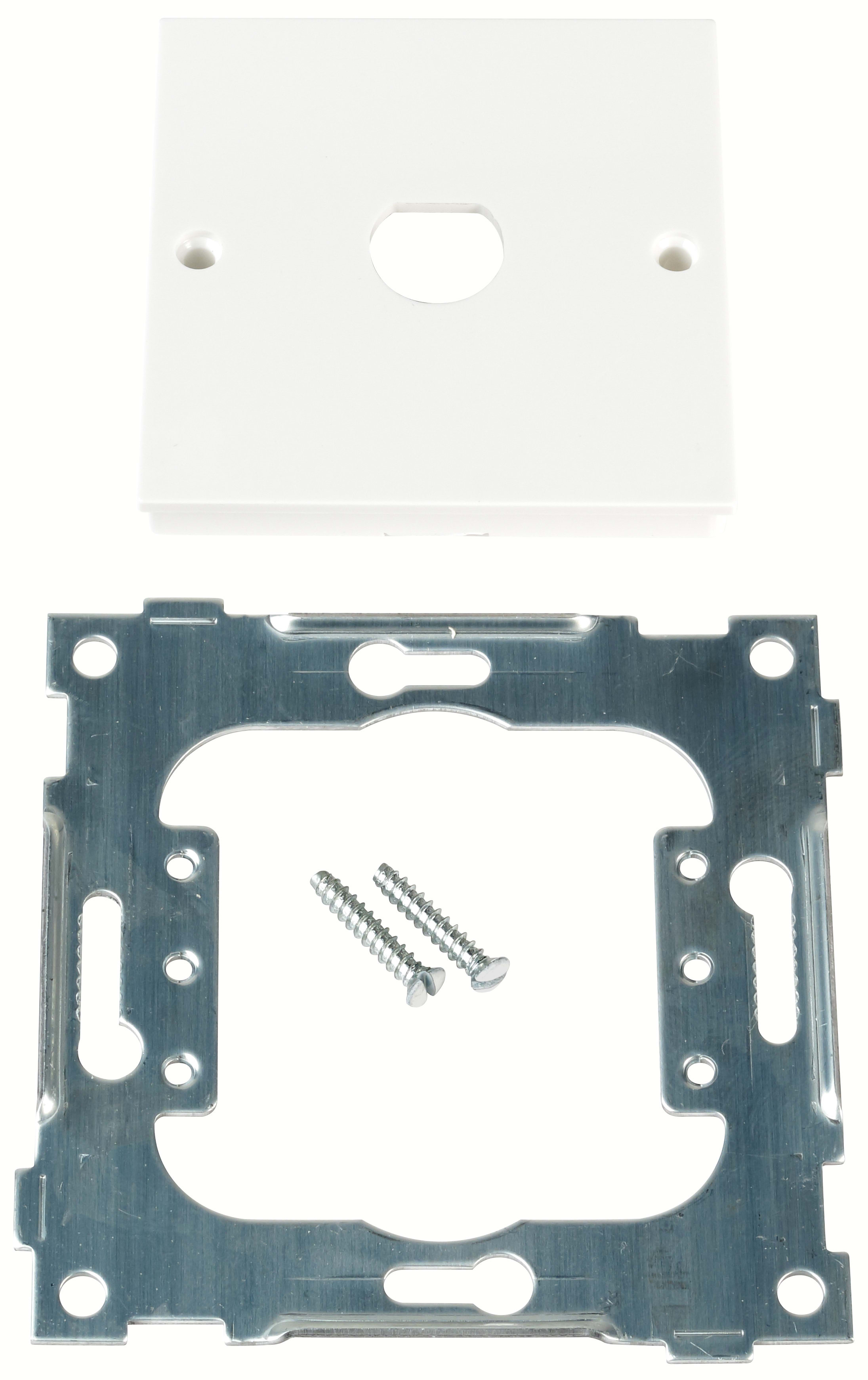 ELKO - L433/3 1XBNC Enkel sentralplate for 1 x 12, 12,5mm Polarhvit 