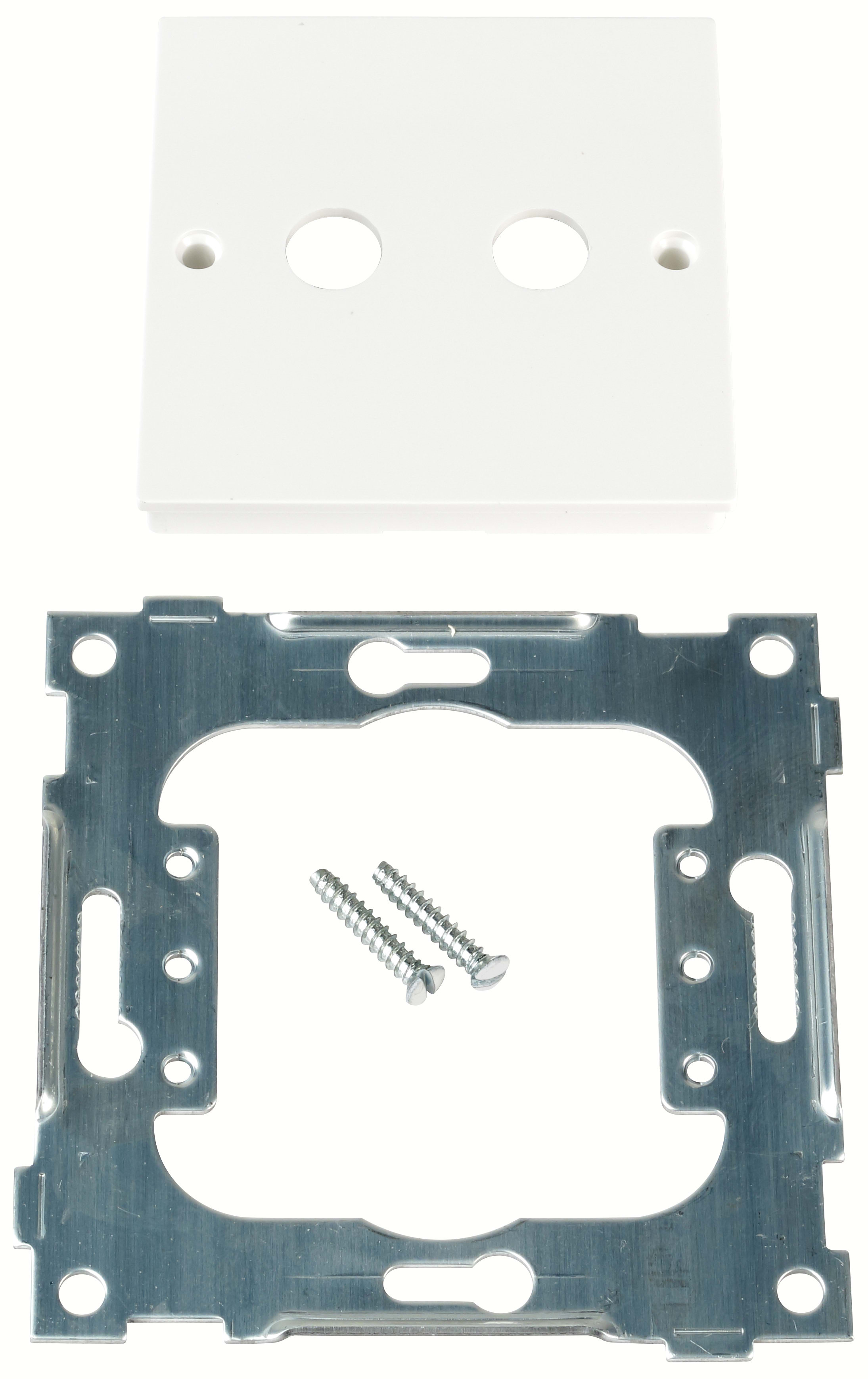 ELKO - L433/5 Enkel sentralplate for 1 x 3MF ANTENNE kontakt Polarhvit