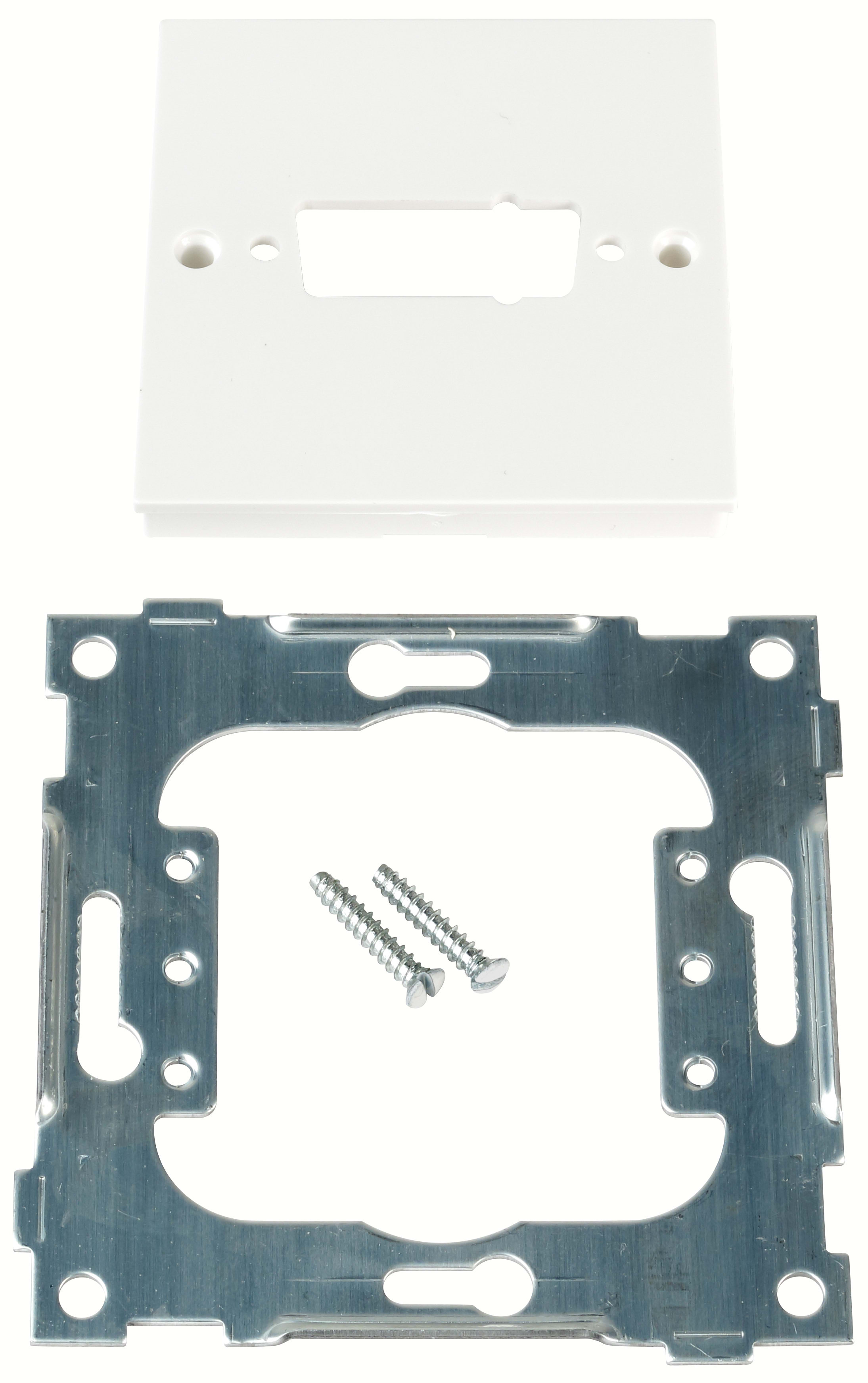 ELKO - L433/11 1XD-SUB 15 pin  Enkel sentralplate for 1 x 15 Polarhvit