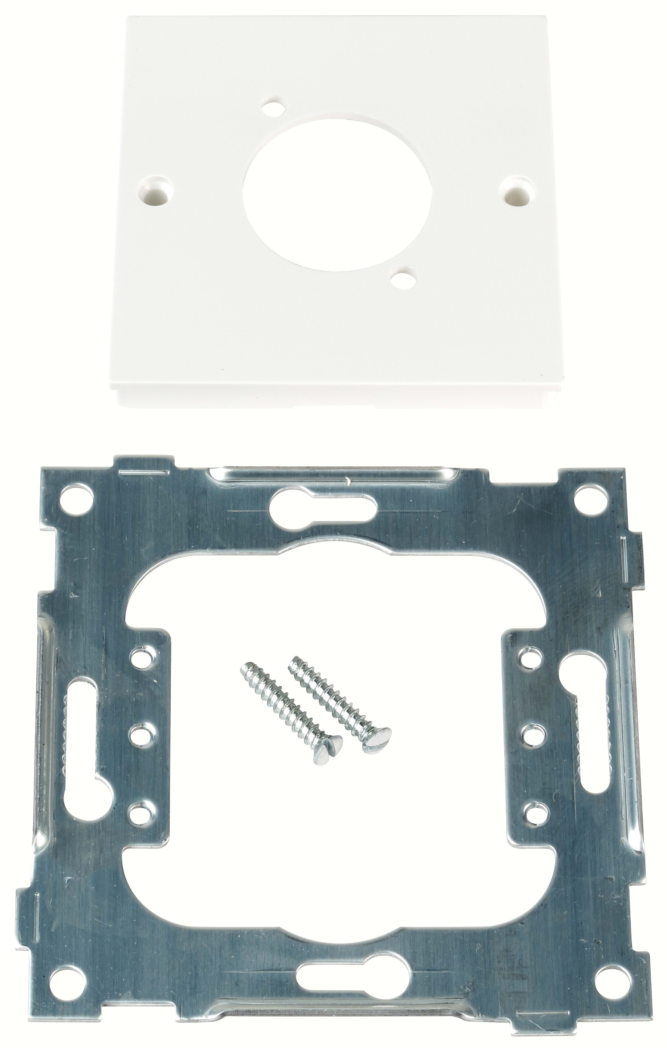 ELKO - L433/41 Enkel sentralplate for 1 x XLR kontakt  Polarhvit 