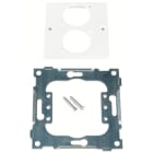 ELKO - L433/42 Enkel sentralplate for 2 x XLR kontakt Polarhvit