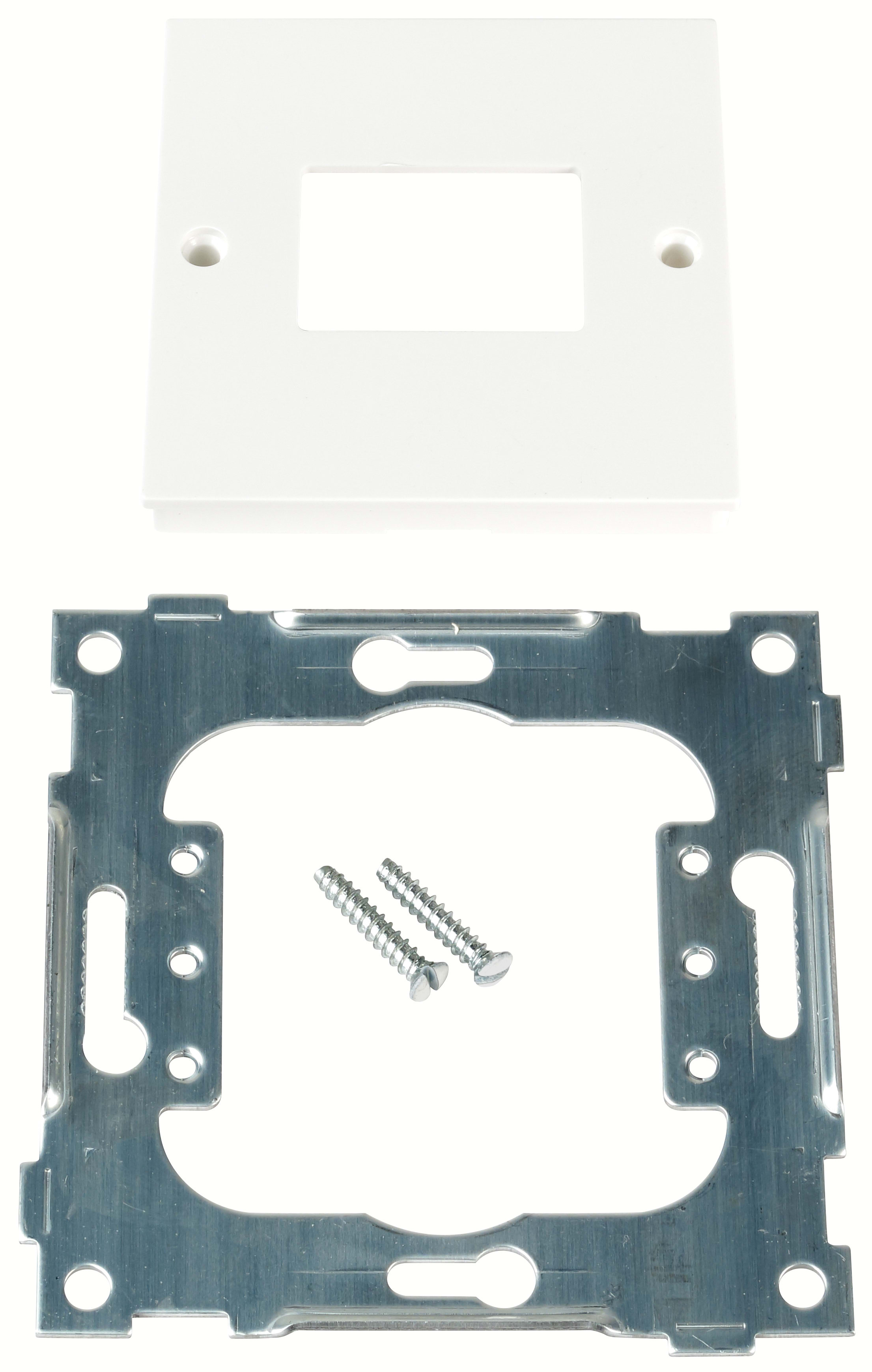 ELKO - L433/54 Enkel sentralplate for 1x8 IBM Kat5 kontakt.  Polarhvit