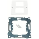 ELKO - L433/55 Enkel sentralplate for 2 x 8 pin IBM Kat5 kontakt Polarhvit