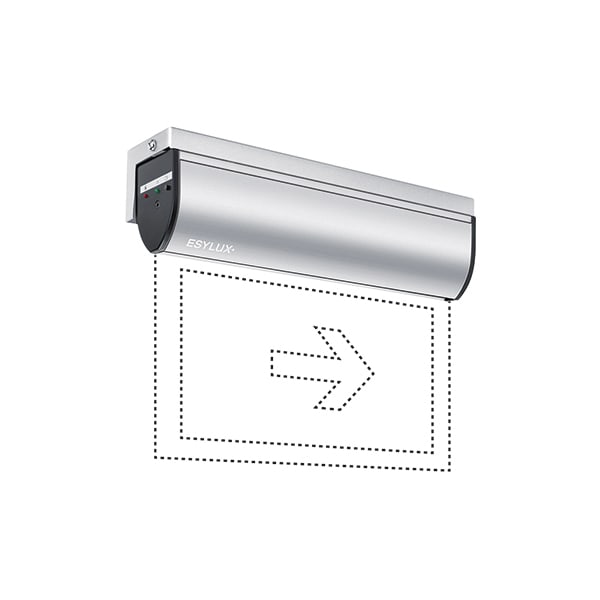 Esylux - Nødbelysning 3 t, LED-teknologi, selvtestende, veggmontering