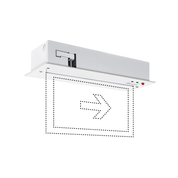 Esylux - Nødbelysning 3 t, LED-teknologi, selvtestende, Fail-Safe-kontakt, innfelt takmontering
