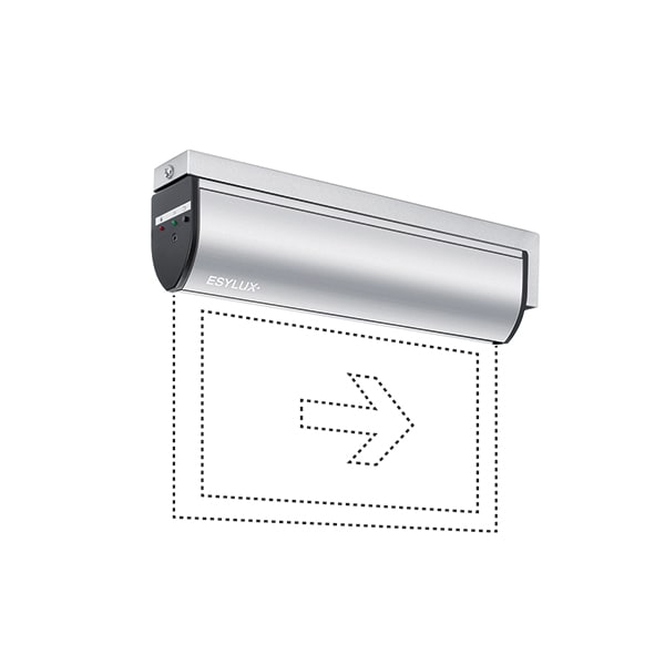 Esylux - Nødbelysning 3 t, LED-teknologi, selvtestende, veggarmmontering