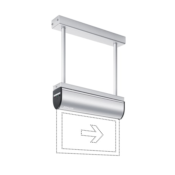 Esylux - Nødbelysning 3 t, LED-teknologi, selvtestende, pendelmontering