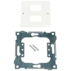 ELKO - L433/48 Enkel sentralplate for 2 x AMP 110 Kat5 kontakt Polarhvit