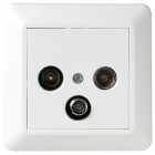 ELKO - RS16 Antennekontakt GS multim 8dB Innfelt Polarhvit