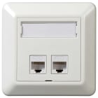 ELKO - ELKO RS16 modularuttak 2x8 kat.6 UTP, verktøyfri, for innfelling polarhvit