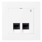 ELKO - Vegguttak Plus 2XRJ45/UTP Cat6 I PH Veggkontakt