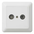 ELKO - RS16 Antennekontakt Innfelt DC 1dB Polarhvit
