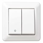 ELKO - H16 / 2-1 Innfelt bryter 10A Polarhvit