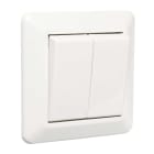 ELKO - H16 / 6-6 Innfelt bryter Polarhvit