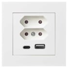 ELKO - USB og Euro stikk dobbel Plus