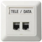 Elko - Vegguttak RS16 / MOD I slim 2X8 Cat6 UTP Veggkontakt