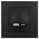 ELKO - ELKO Plus USB A+C lader 2,4A Sort