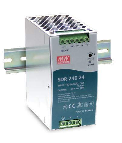 Meanwell - Strømforsyning 24VDC/10A