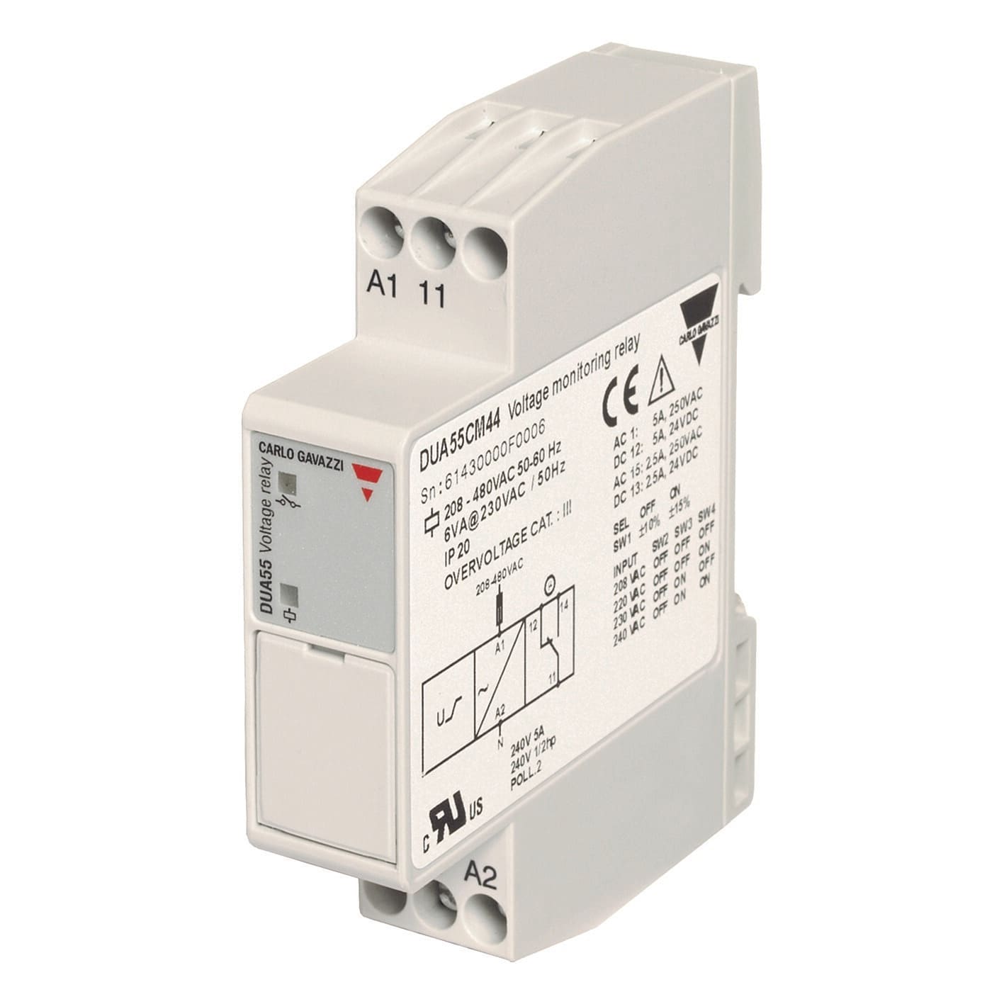 Carlo Gavazzi - 1-fase nettovervåkingsrele