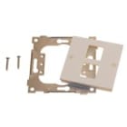 ELKO - L433/46 Enkel sentralplate for 2 x AT&T KAT5 kontakt Polarhvit