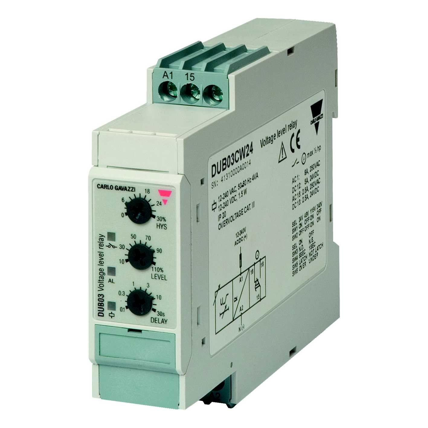 Carlo Gavazzi - AC/DC SPENNINGSMÅLERELE
