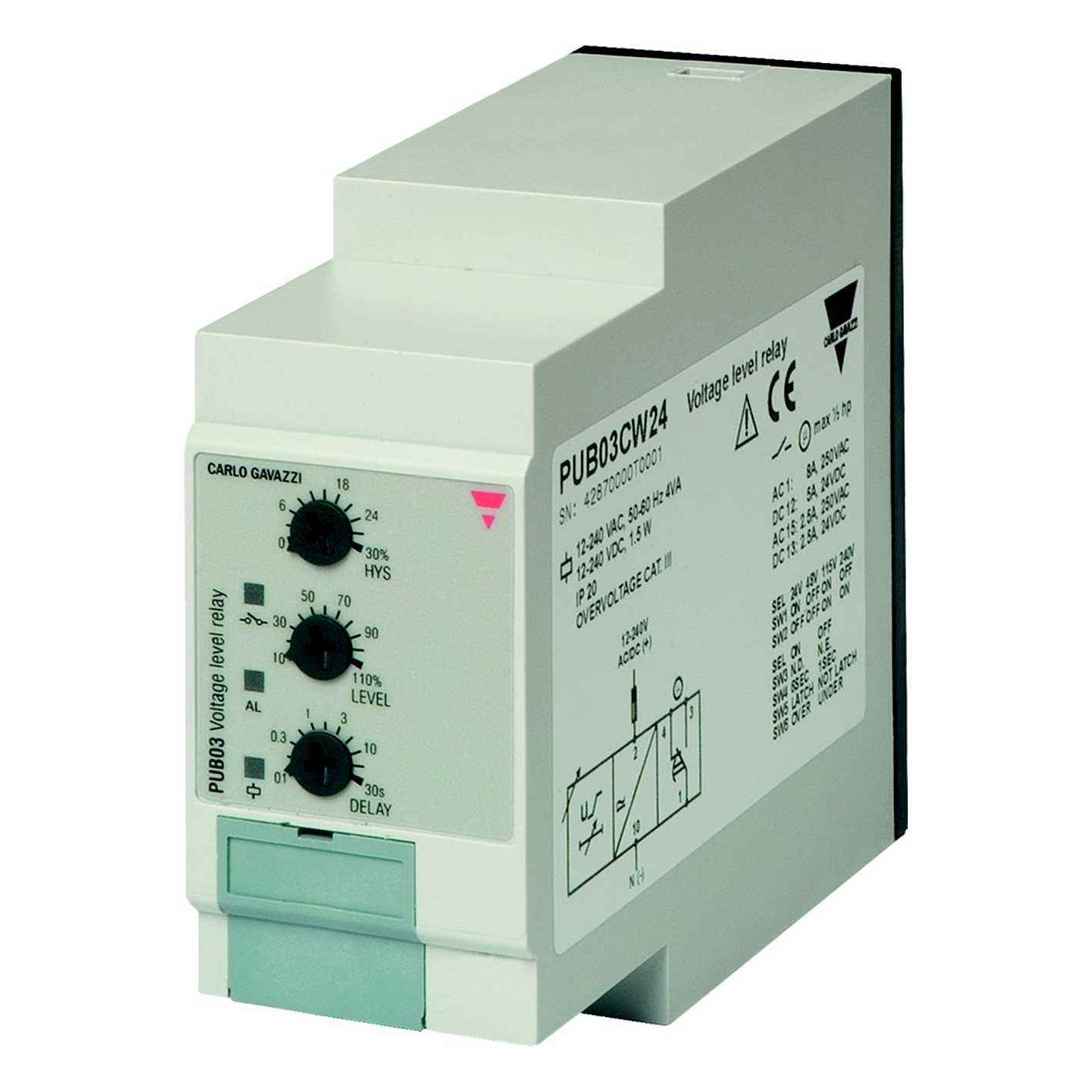 Carlo Gavazzi - AC/DC SPENNINGSMÅLERELE