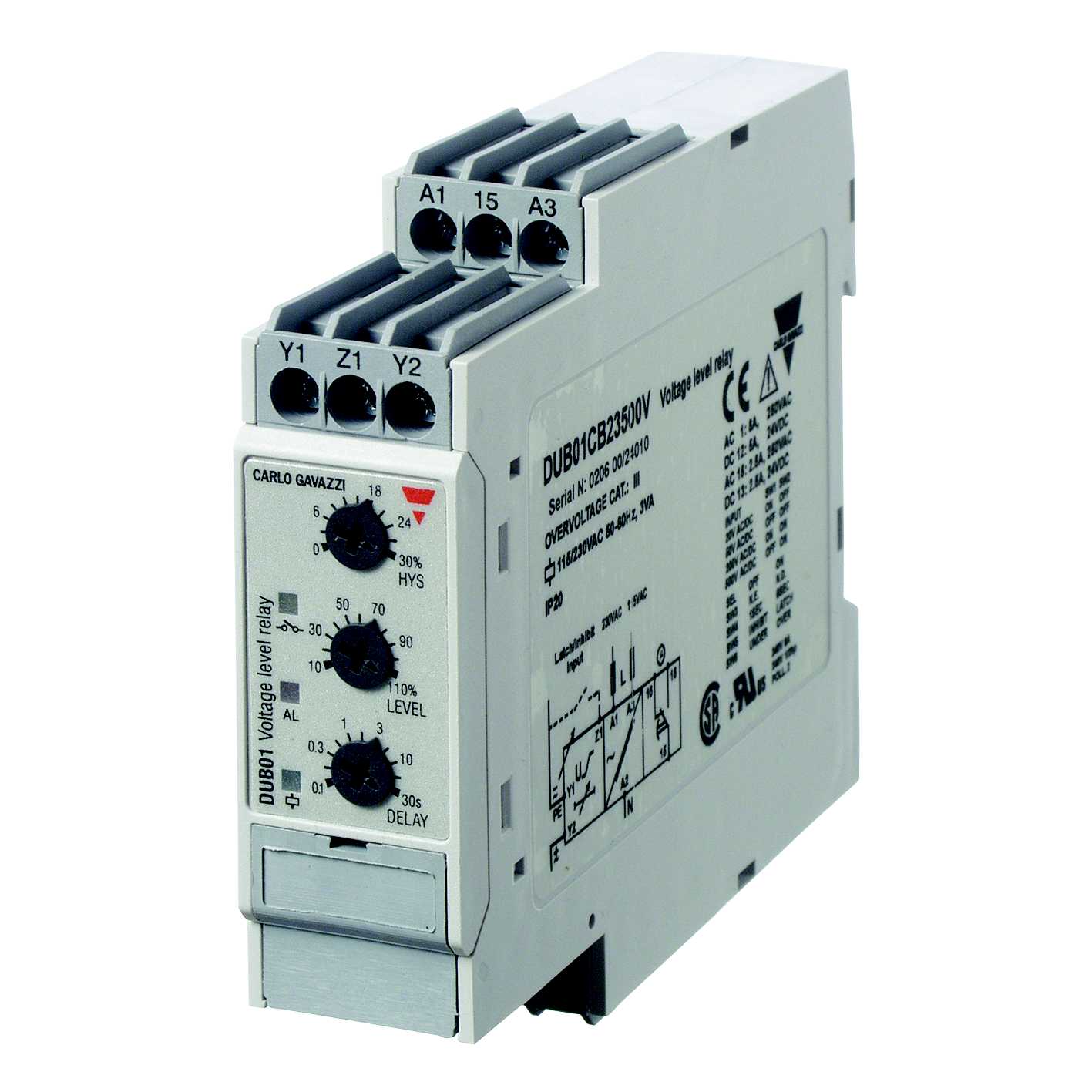 Carlo Gavazzi - SPENNINGSMÅLERELE AC/DC