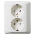 ELKO - Stikk HS 1091 PT IP20 Hurtigkobling m/jord Innfelt Polarhvit 