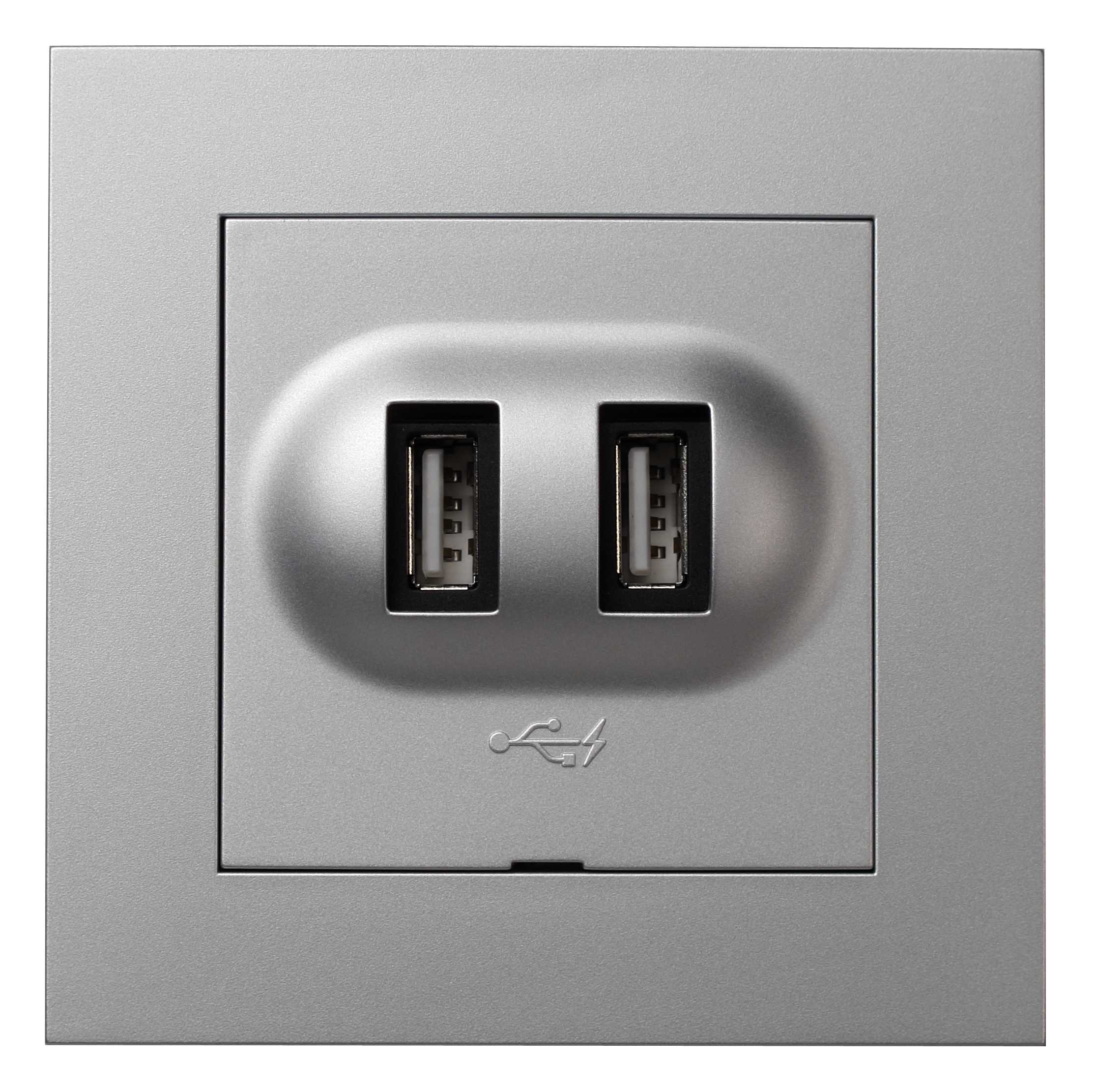 ELKO - ELKO Plus USB lader Alu