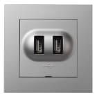 ELKO - ELKO Plus USB lader Alu