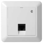 ELKO - ELKO RS16 modularuttak 1X8 kat.6 UTP, LSA terminering, for innfelling polarhvit