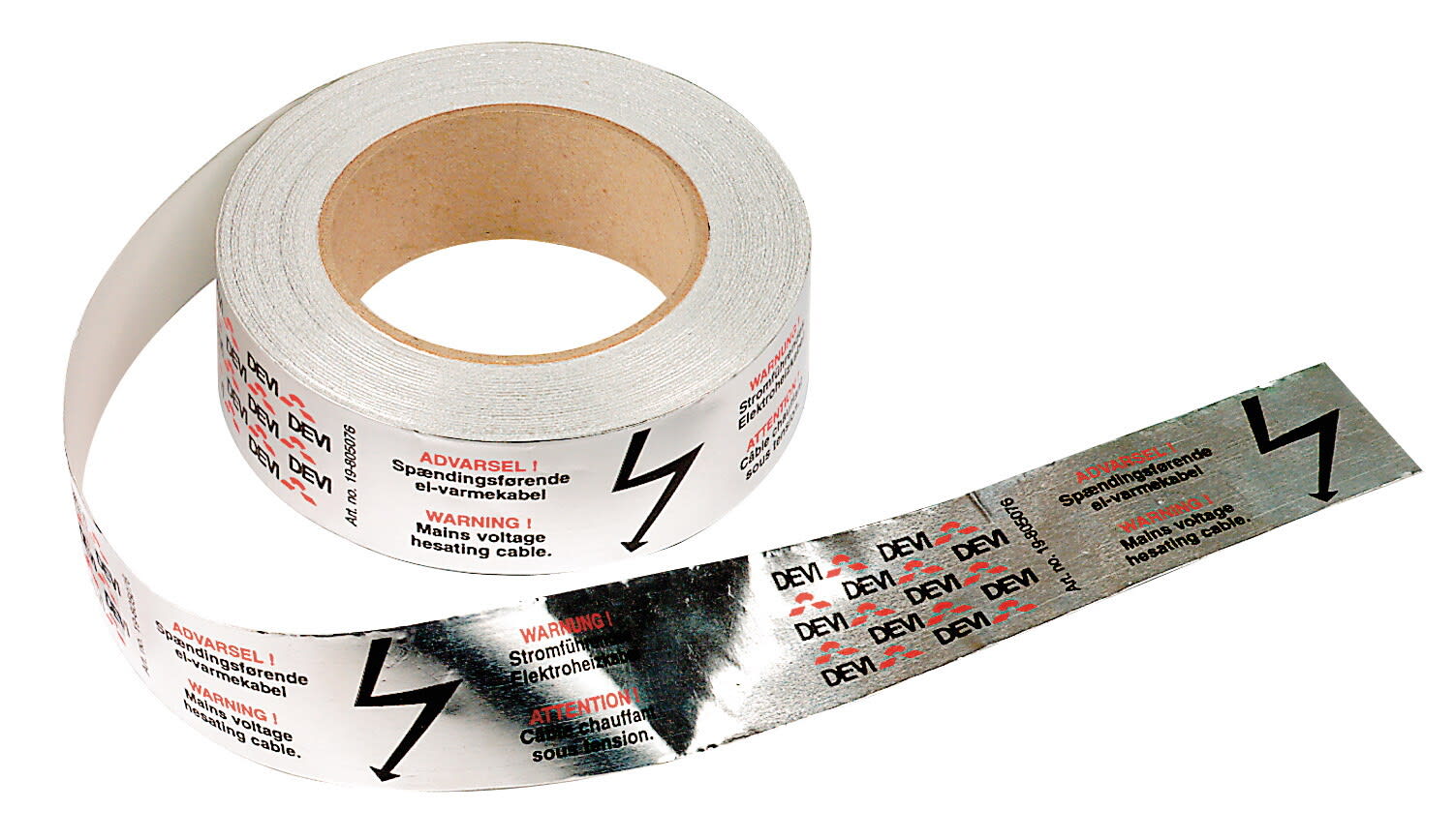 DEVI - ALUTAPE M/ADVARSELTEKST 50M  DEVI
