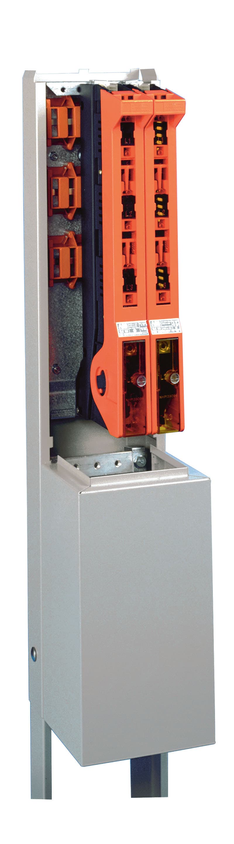 ABB Electrification - Inntaksskap SLKU med SSK grå RAL7035 6 kant lås med 1 x DK95 og 2 x SLK160 PEN klemmer og klaver