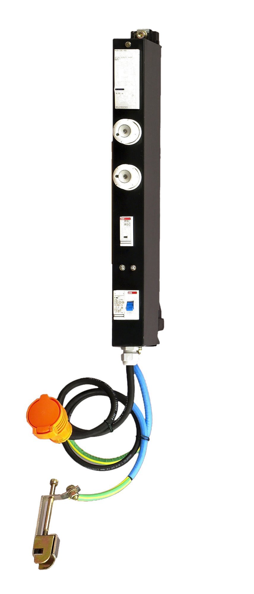 ABB Electrification - Utvendig merkesystem for kabelskap, rødt skilt K, pose a 10 stk, rød bakgrunn med hvit skrift.