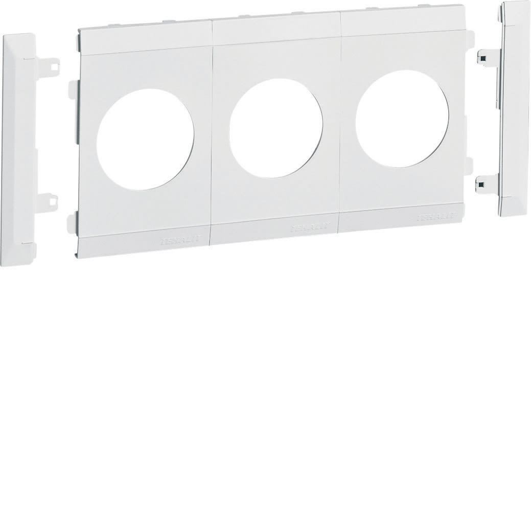 Hager - RAMME 3-VEIS STIKK, 100MM Polarhvit