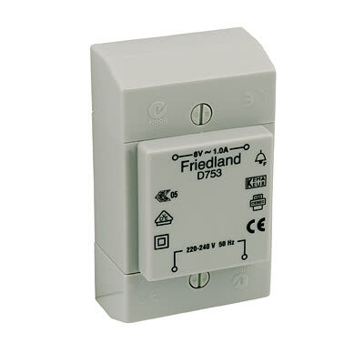Friedland by Honeywell - FR.LAND D753 TRAFO 8V/1A PÅ VEGG MONTASJE