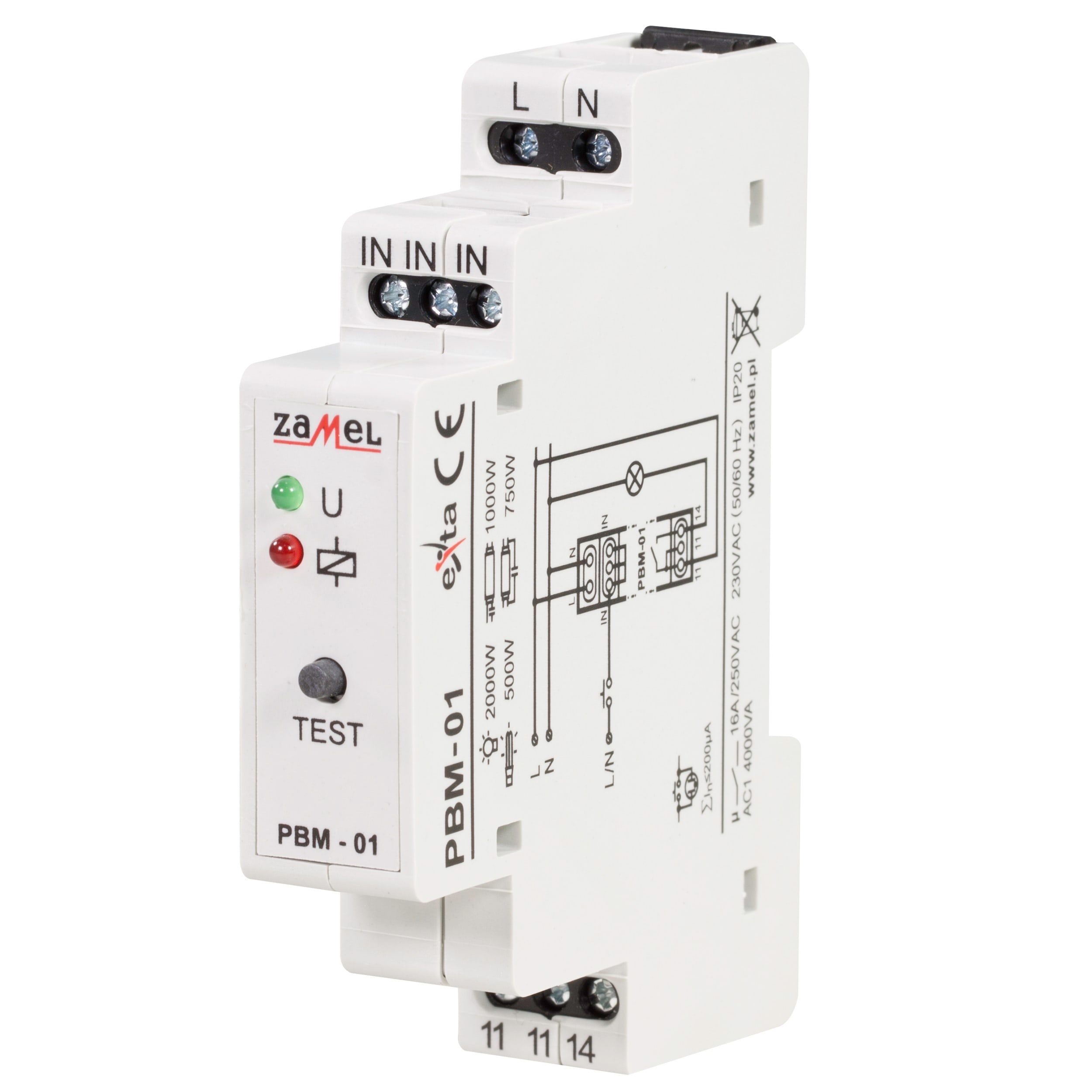 Zamel - ZAMEL RELE BISTABILT PBM-01 230vAC,AC1,1NO,16A, IP20